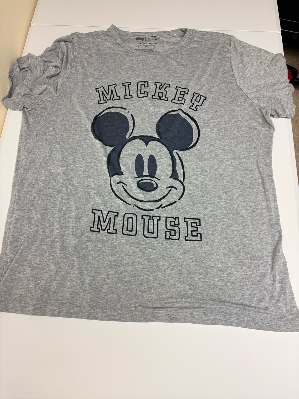Little sleepies Disney Mickey Mouse Gray Graphic women’s  T-Shirt XXL viscose